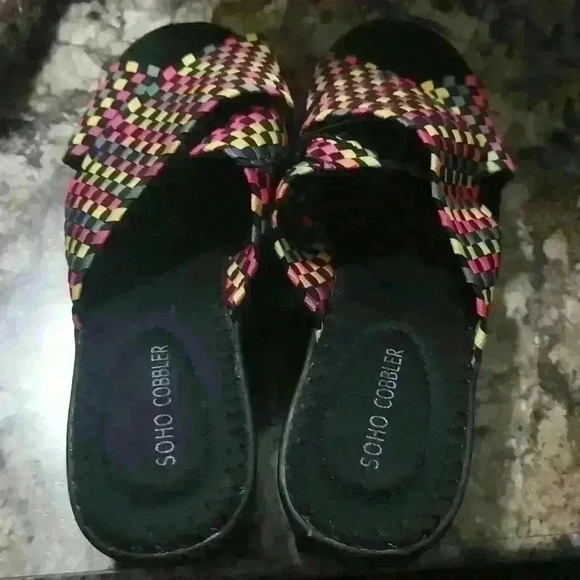 💚Nwt: Soho Cobbler Women’s Wedge Flip Flops Sandals Size: 7.5 - Picture 2 of 9